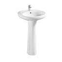 Milano Wash Basin 207 White with Pedestal 0