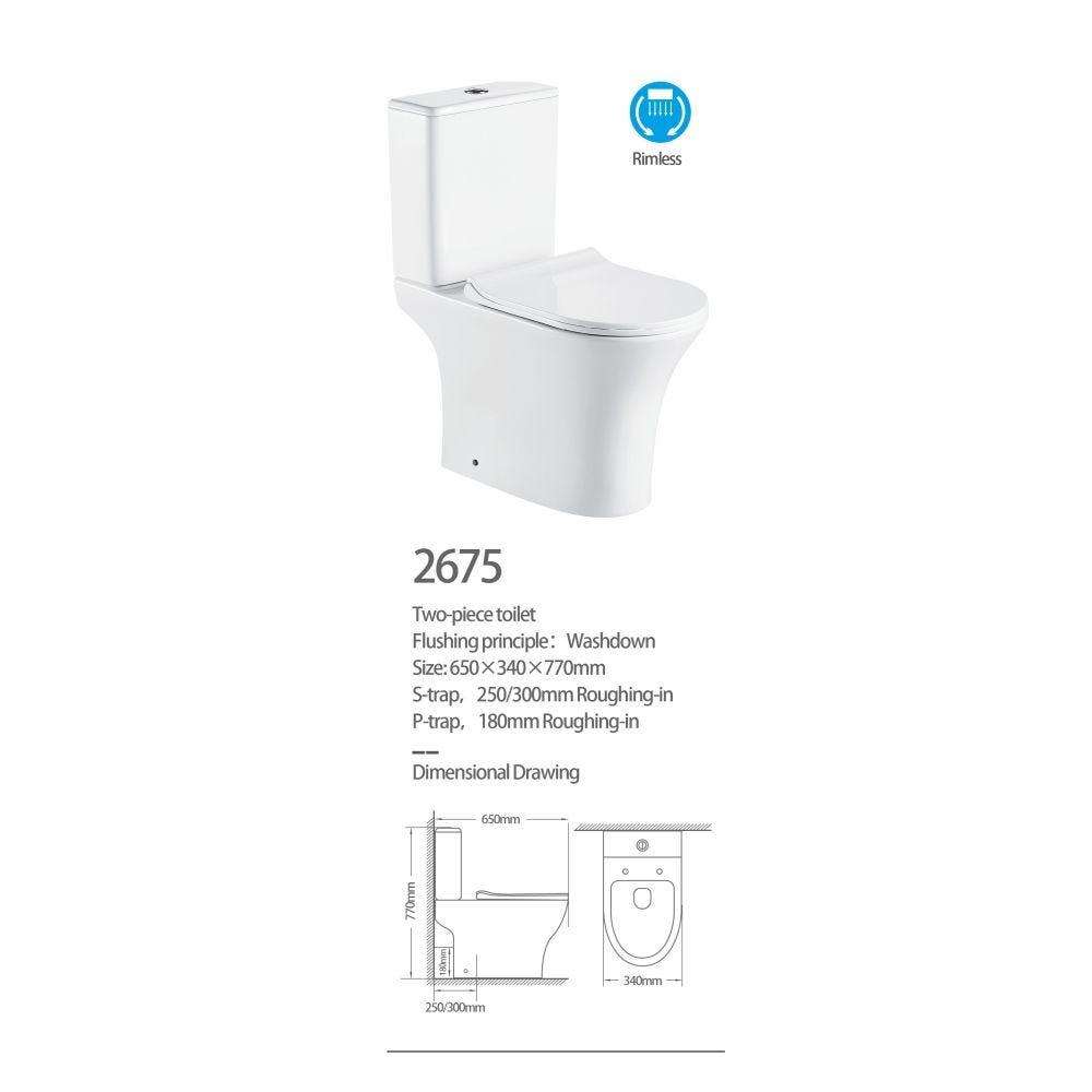Milano 2675 140500100638 P-Trap Water Closet - 2 Pcs 0