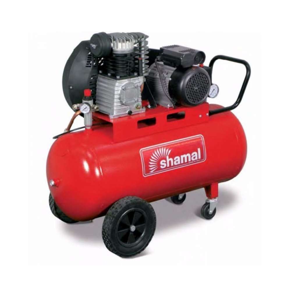 ضاغط الهواء (Shamal) بضغط (10Bar) بار و استطاعة (4HP) حصان موديل (SB38C/270CT4) باللون الأحمر 0