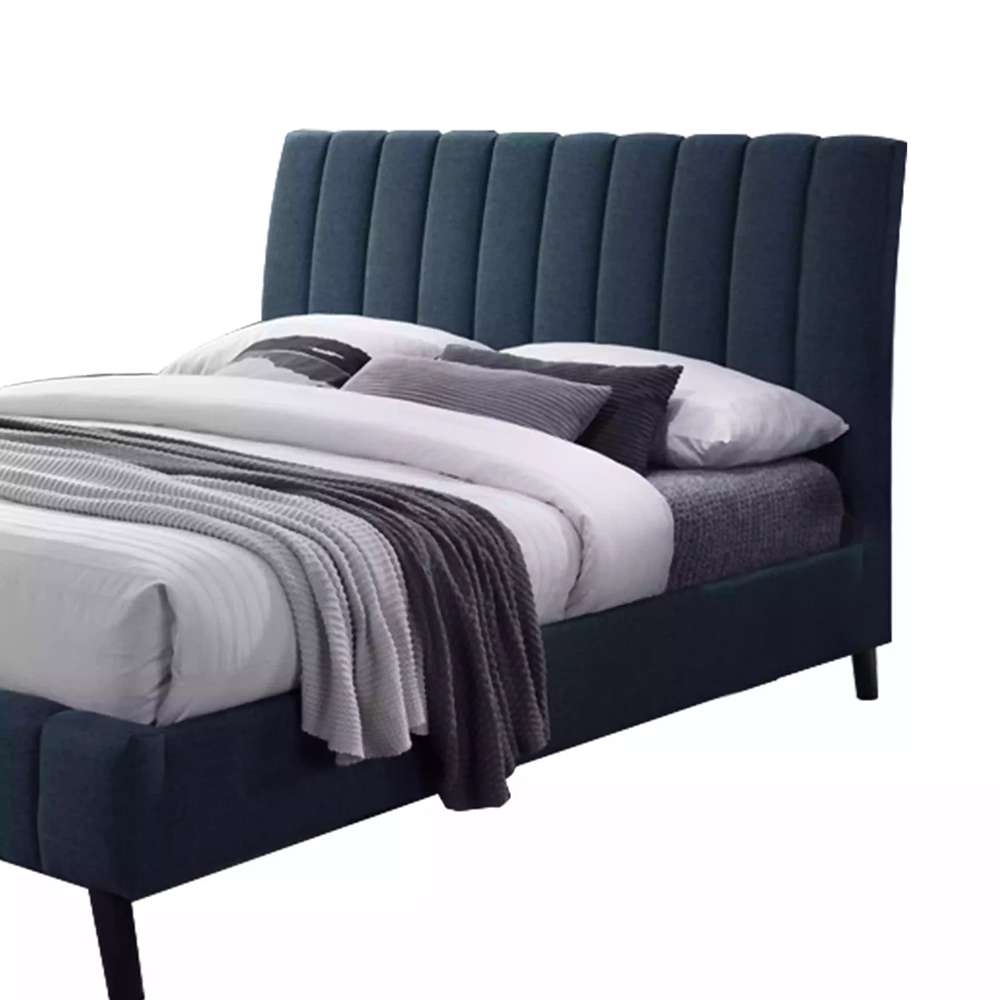 RoScandi Queen Bed - Navy Blue 4