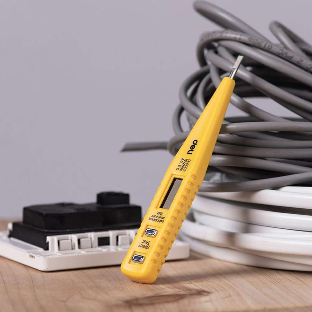 Deli DE-EDL8003 Digital Voltage Tester AC/DC 12-250V 7