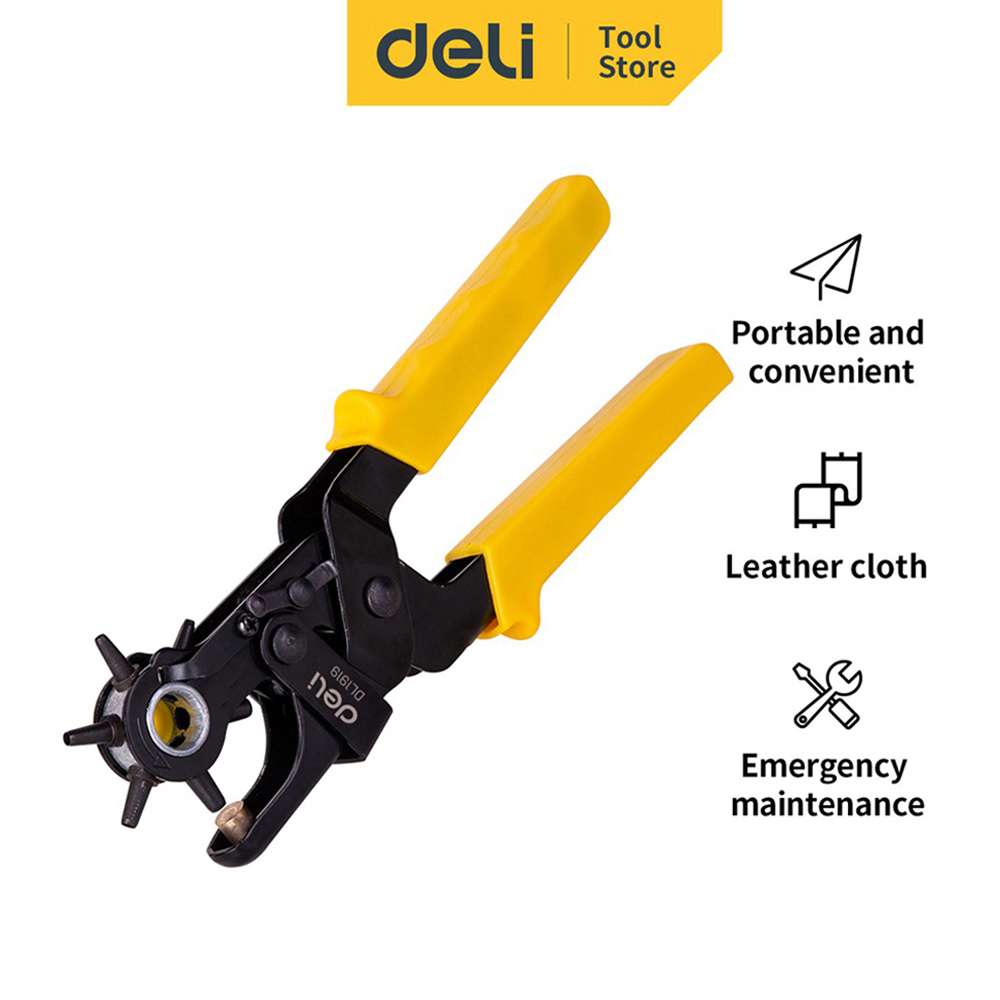Deli DE-EDL1919 Leather Hole Punch 9" 4