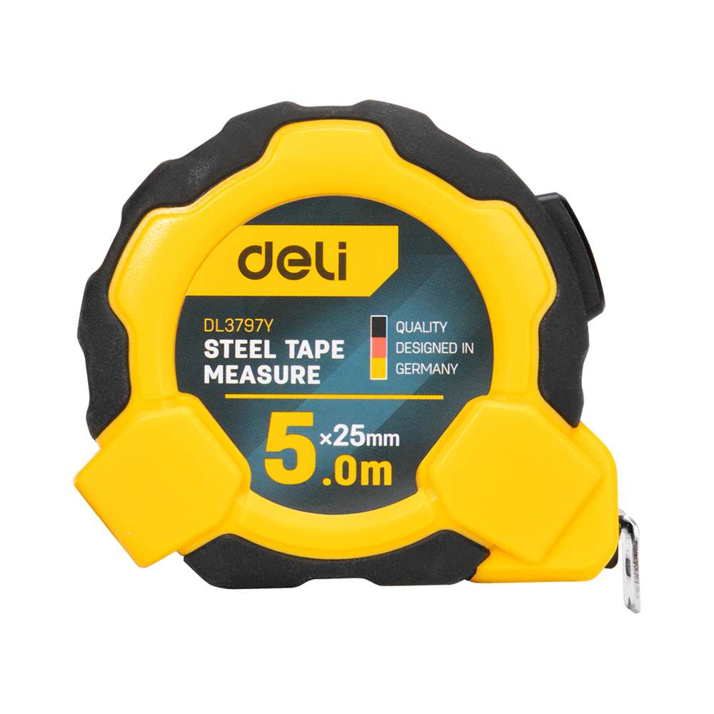 Deli DE-EDL3797Y Self-locking Measuring Tape 5mx25MM 0