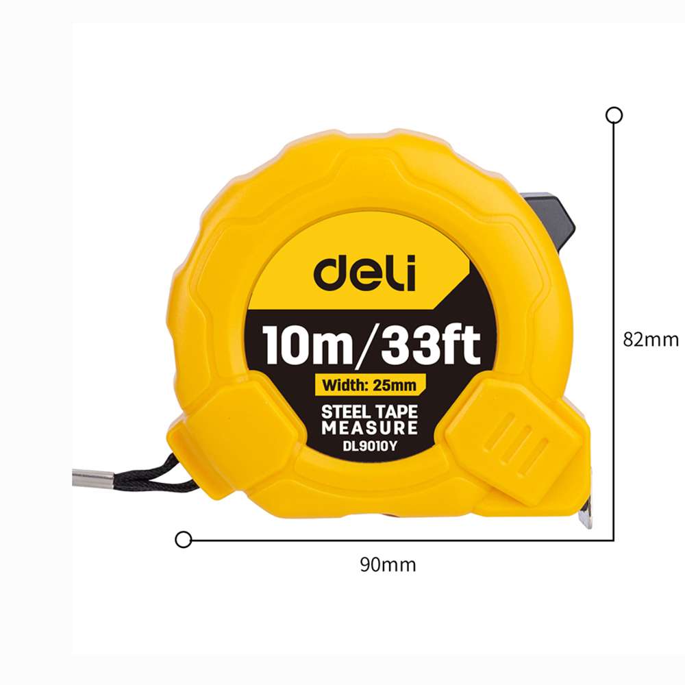 Deli DE-EDL9010Y Measuring Tape 10mx25MM 2