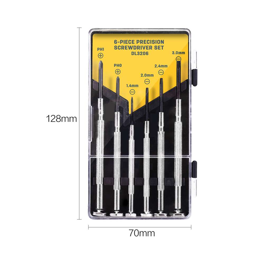 طقم مفك البراغي الدقيق ديلي (Deli) المكون من (6Pcs) قطع موديل (DE-EDL3206) 2