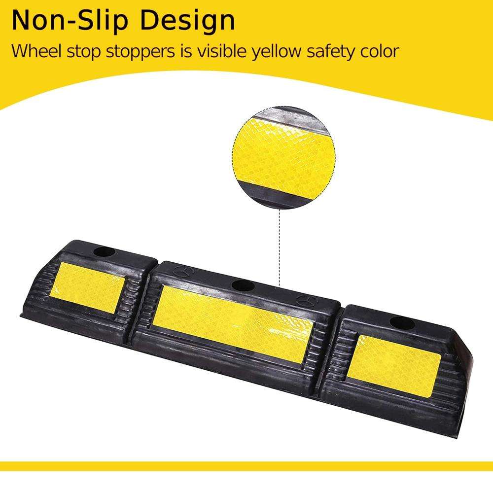 1830mm x 150mm x 100mm 12.5Kg Rubber Wheel Stopper 1