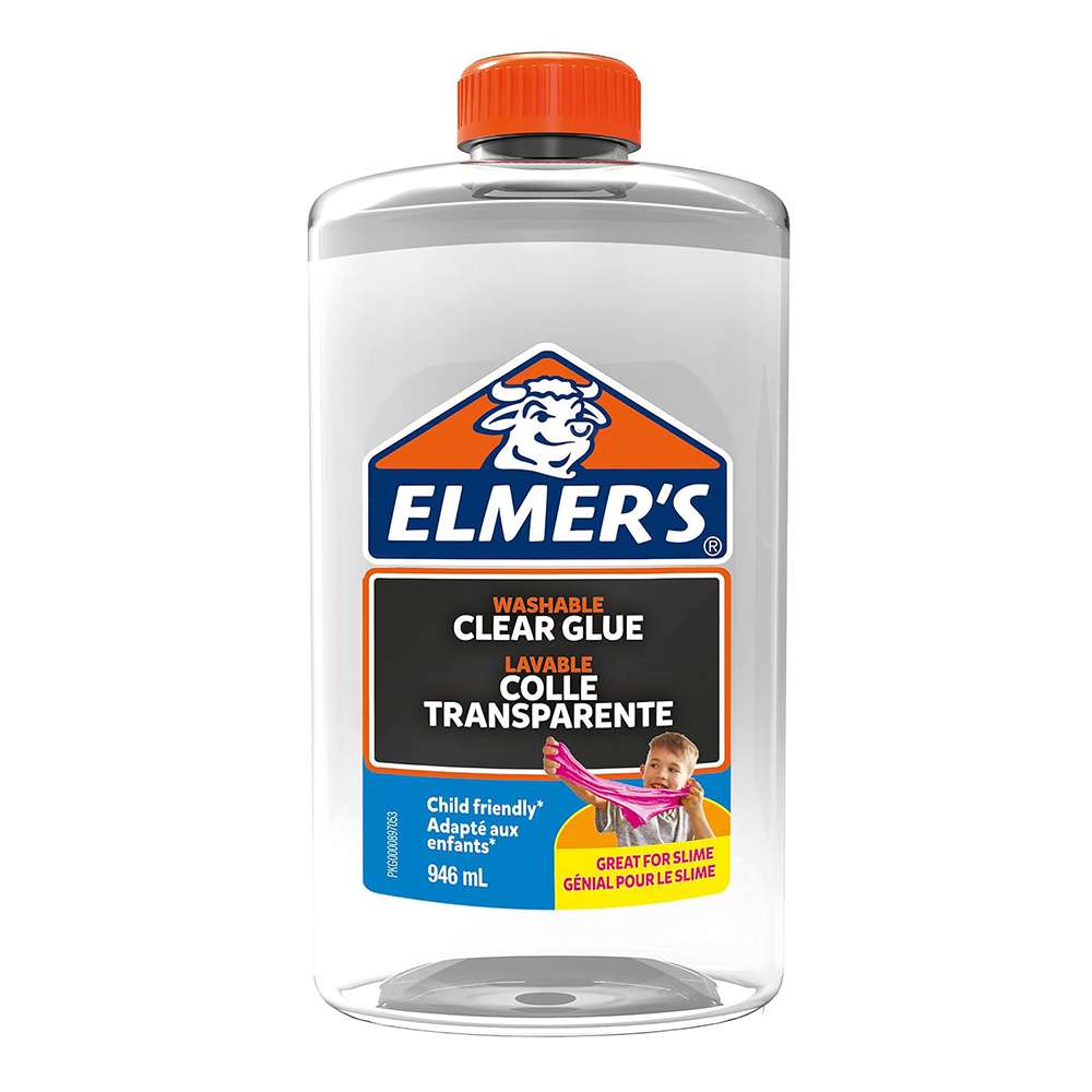 Elmer's Liquid Glue Clear, 946 ml – Non-Toxic, Fast-Drying, Washable