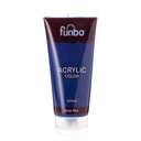 أنبوب طلاء أكريليك من فنبو سعة (200ml) لون (Deep Blue 31) صبغة غنية سريعة الجفاف مثالية للأعمال الفنية على القماش والمشاريع الحرفية 0