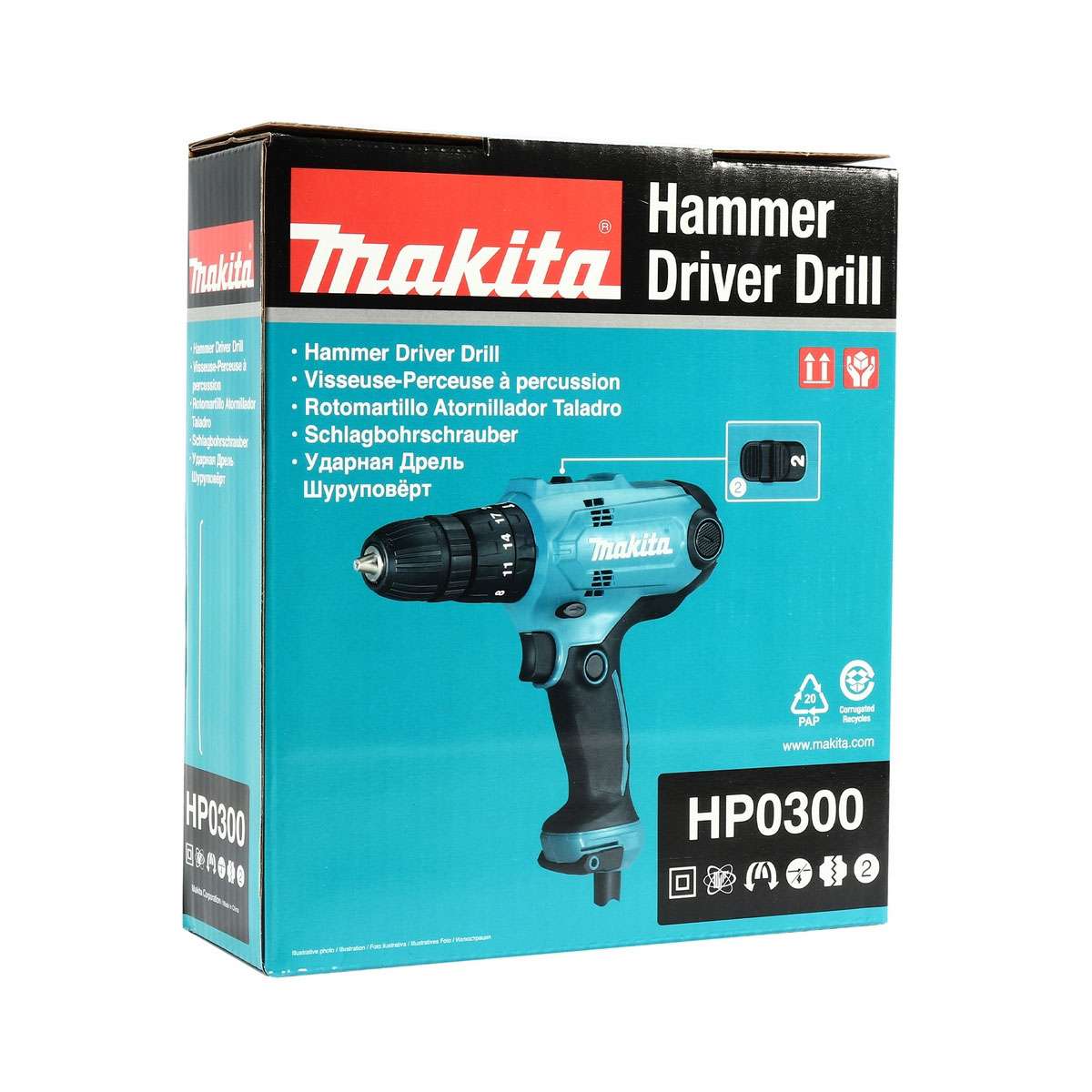 Makita HP0300 8mm 320W Impact Driver Drill 6