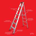 EMC Aluminum Ladder, A-Type, 8-Step, Anti-Slip Feet 3