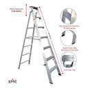 EMC Aluminum Ladder, A-Type, 8-Step, Anti-Slip Feet 4