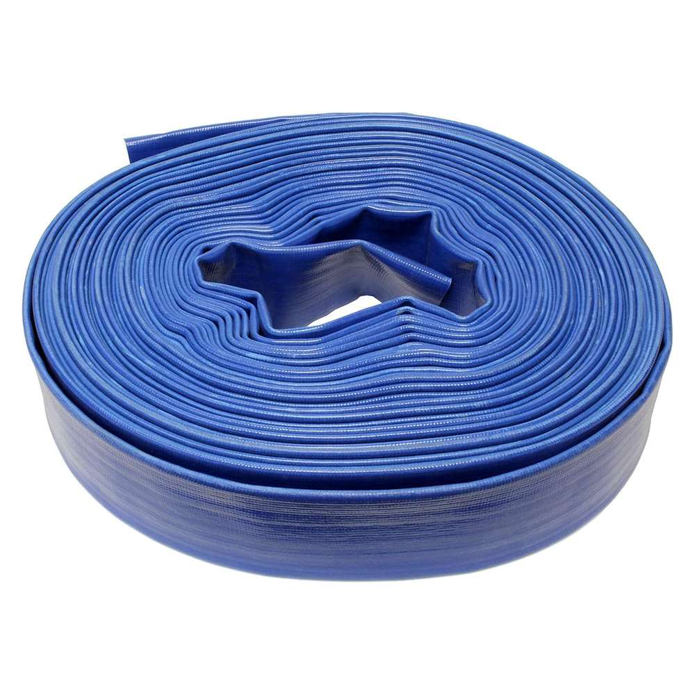 6" X 50M 4Bar Flat Hose, Blue 1