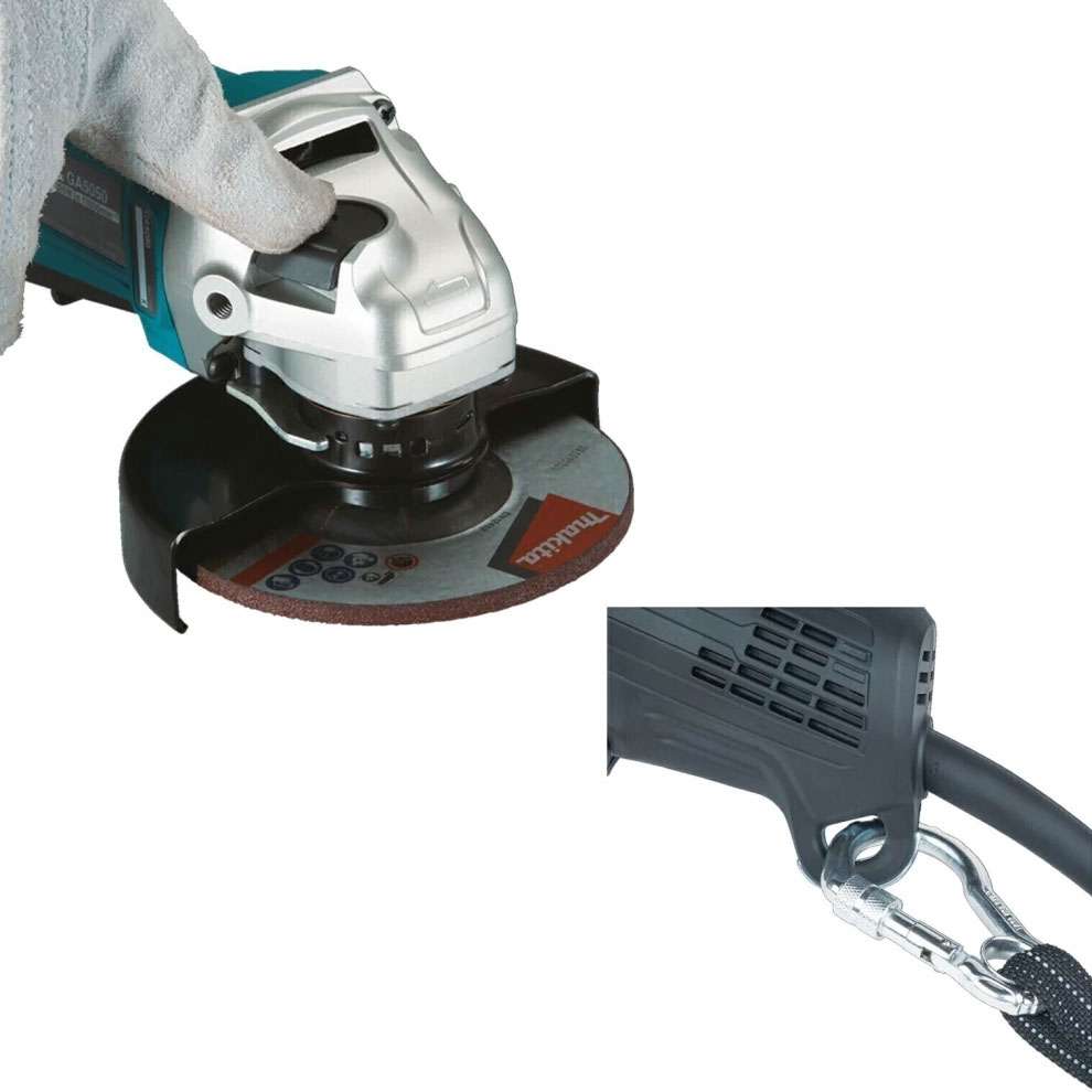 Makita GA4550 115mm 1300W Compact Electric Angle Grinder 6