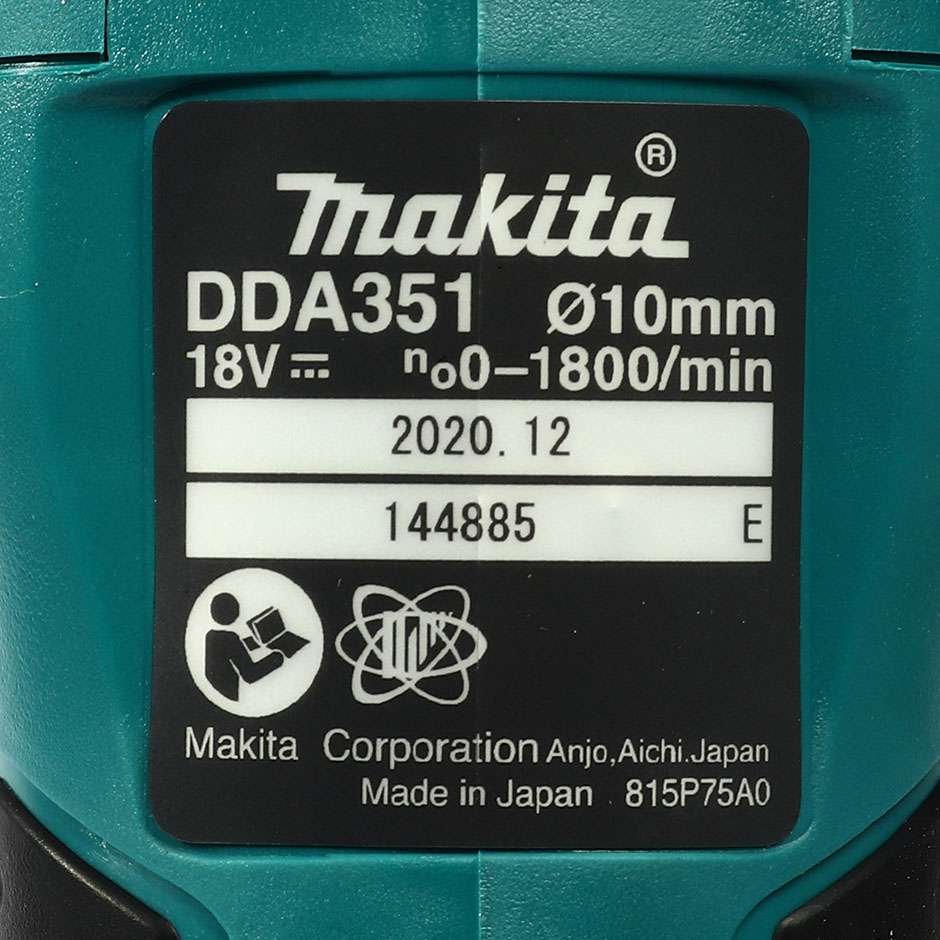 Makita DDA351Z 10mm 18V Cordless Angle Drill  6