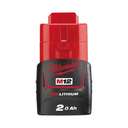 Milwaukee M12B2 Red Lithium, CP2.0 12V 2.0Ah Battery, Compact Pack for M12 Tools 2