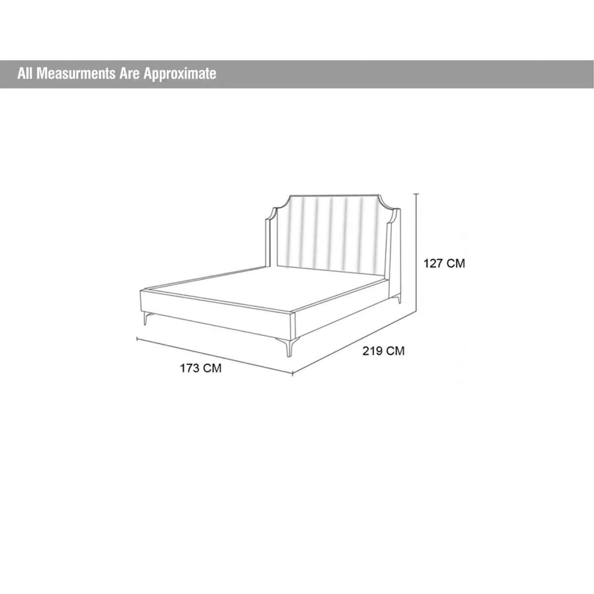 RoHala Queen Bed - Charcoal 6