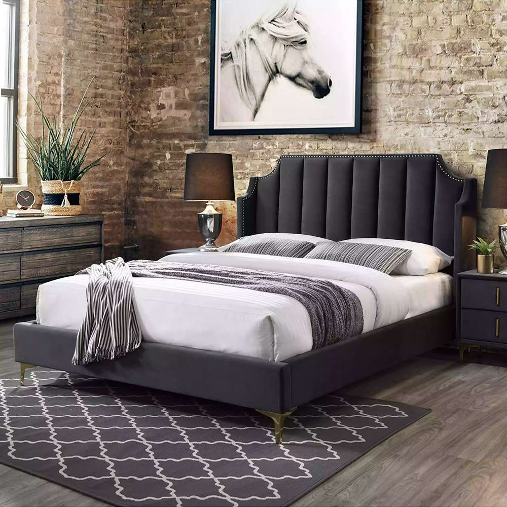 RoHala Queen Bed - Charcoal 0