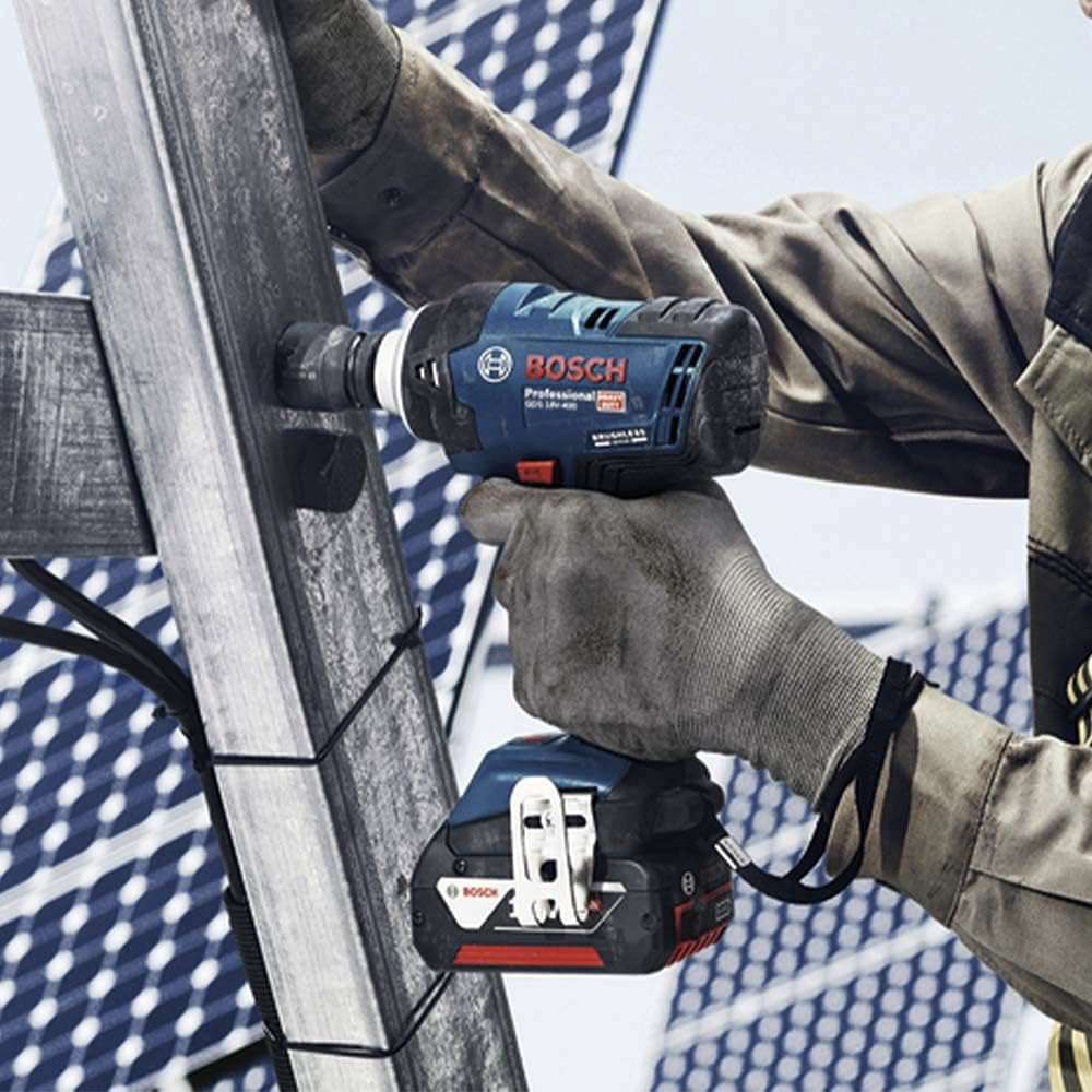 GDS PTW06019K00L0 18V-400 Cordless Impact Wrench with 2X5A Battery 5