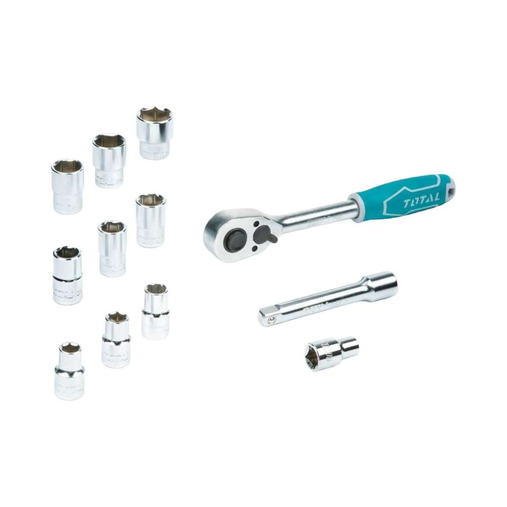 طقم لقم الفك و التركيب من توتال و المكوّن من (12Pcs) قطعة قياس (1/2") موديل (THT141121) 2