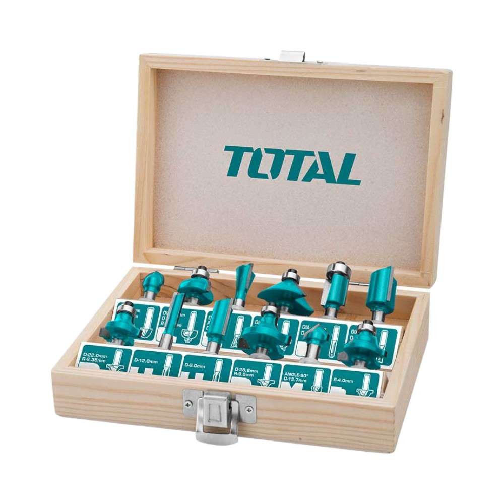 Total TACSR0121 6MM Router Bit Set 12Pcs 2