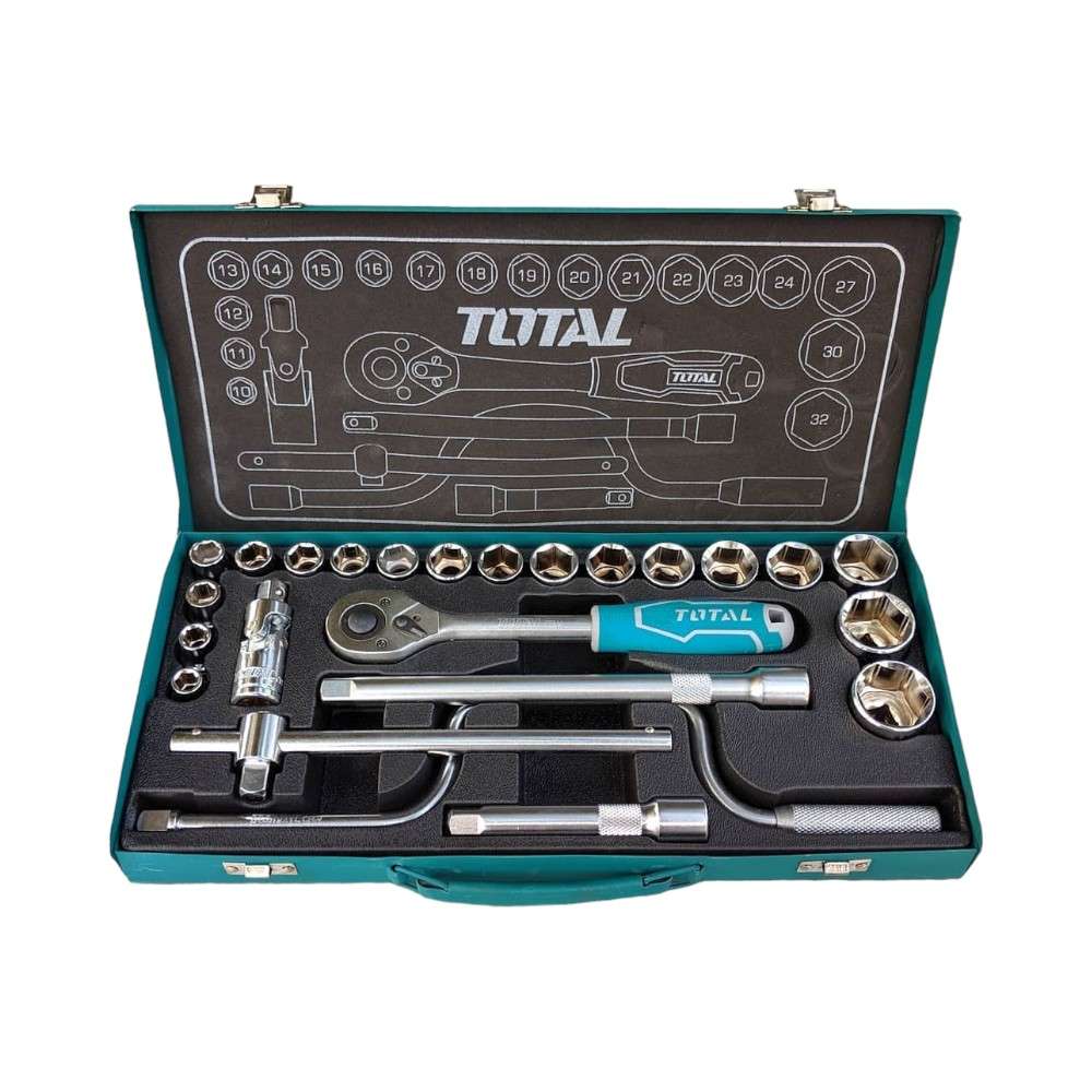 Total THT141253 1/2 Inch Socket Set 24Pcs 1