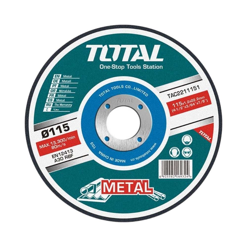Total TAC2211151 4.5Inch X 1.2MM Abrasive Metal Cutting Disc 2