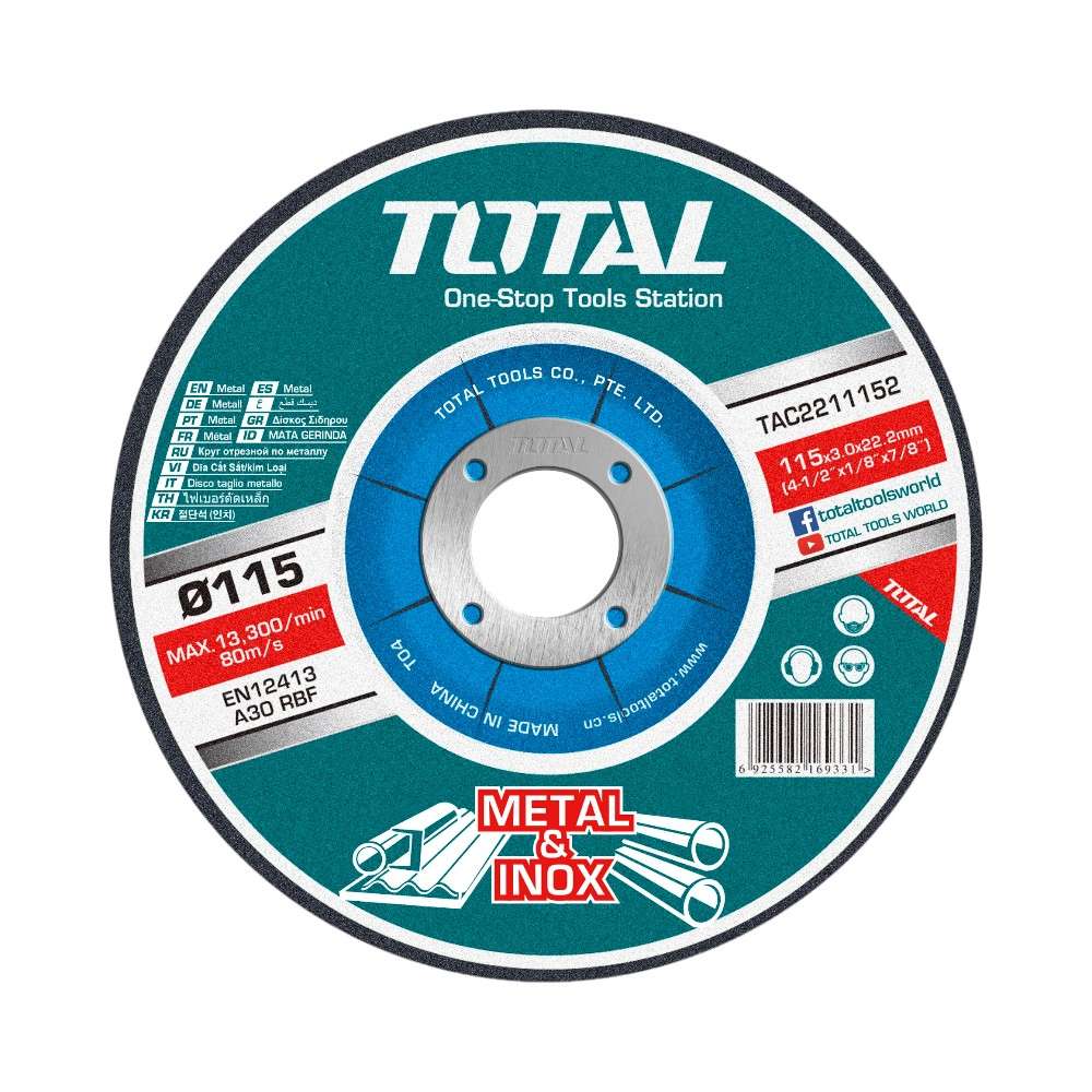 Total TAC2211152 4.5Inch X 3MM Abrasive Metal Cutting Disc 1