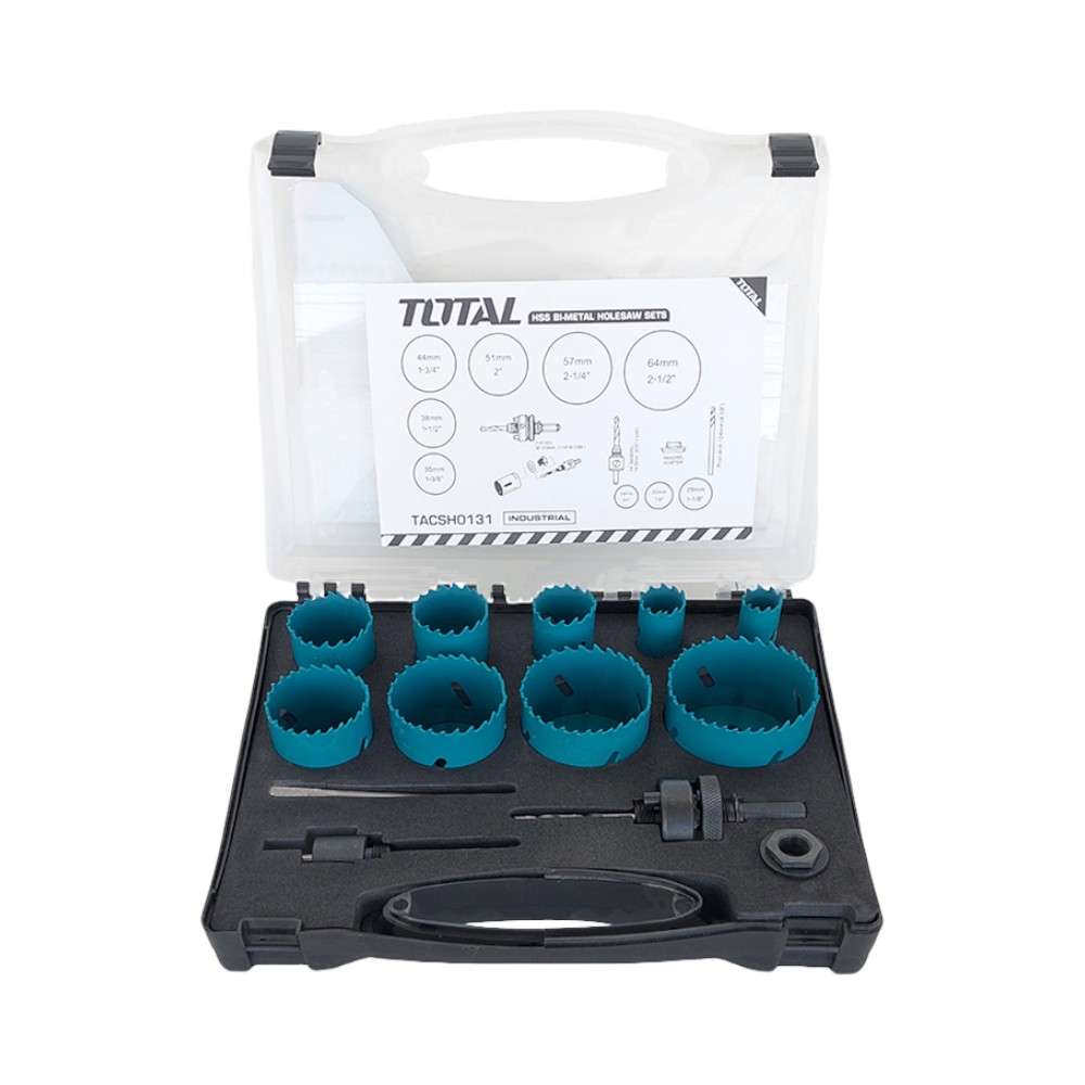 Total TACSH0131 Bi-Metal Hole Saw Kit 13Pcs  2