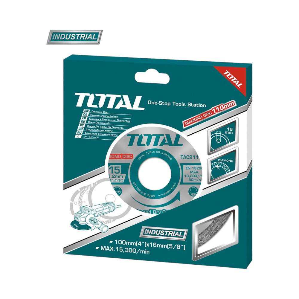 Total TAC2111151 115 X 22MM Dry Diamond Disc 6