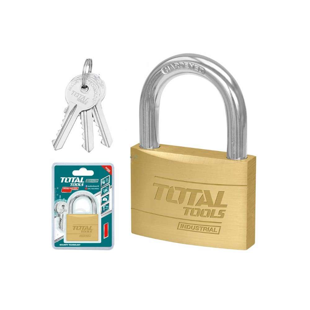 Total TLK32302 30MM Heavy Duty Brass Padlock 3