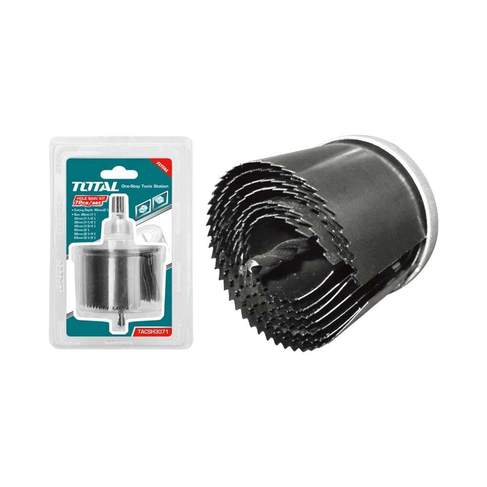 Total TACSH3071 Bi-Metal Hole Saw Set 7Pcs  2