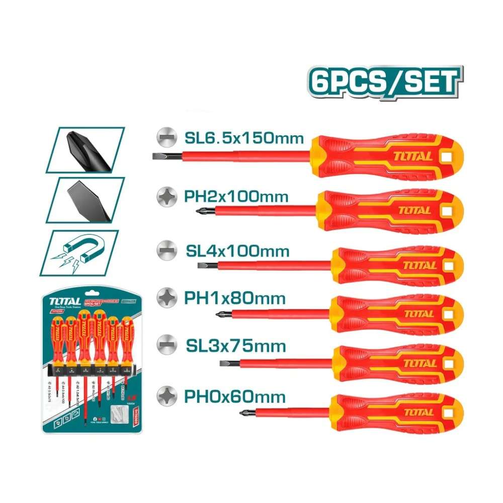 Total THTIS566 Screwdriver Set 6Pcs  2