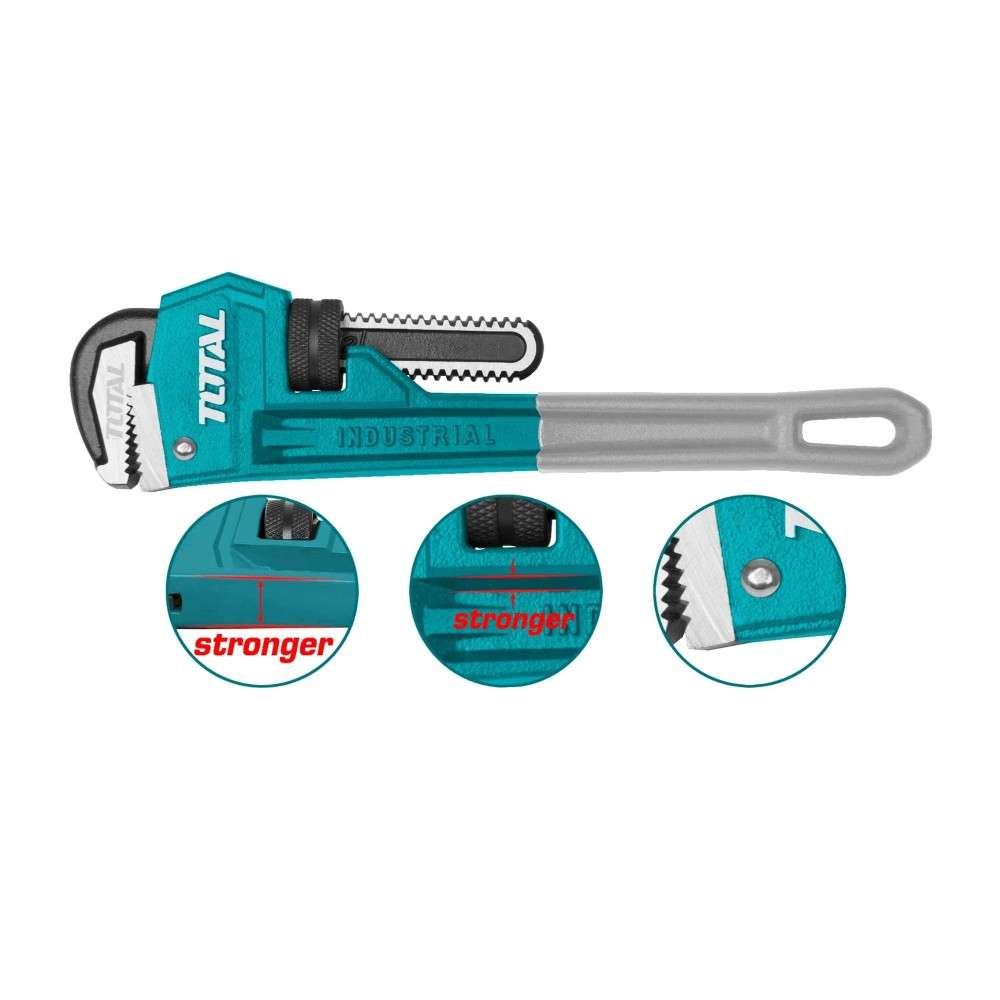 Total THT170806 8 Inch Pipe Wrench 4