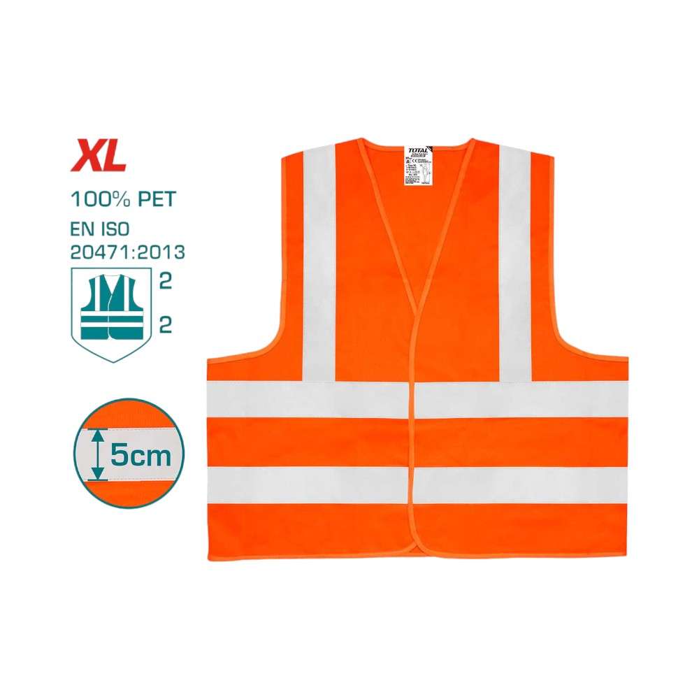 Total TSP503 XL Reflection Vest, Orange 2