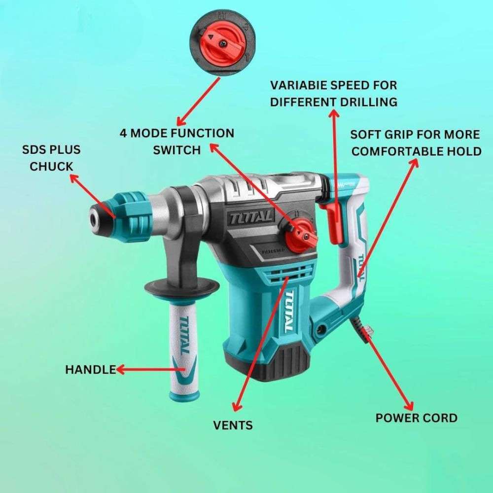 Total TH1153236 1500W Rotary Hammer 3