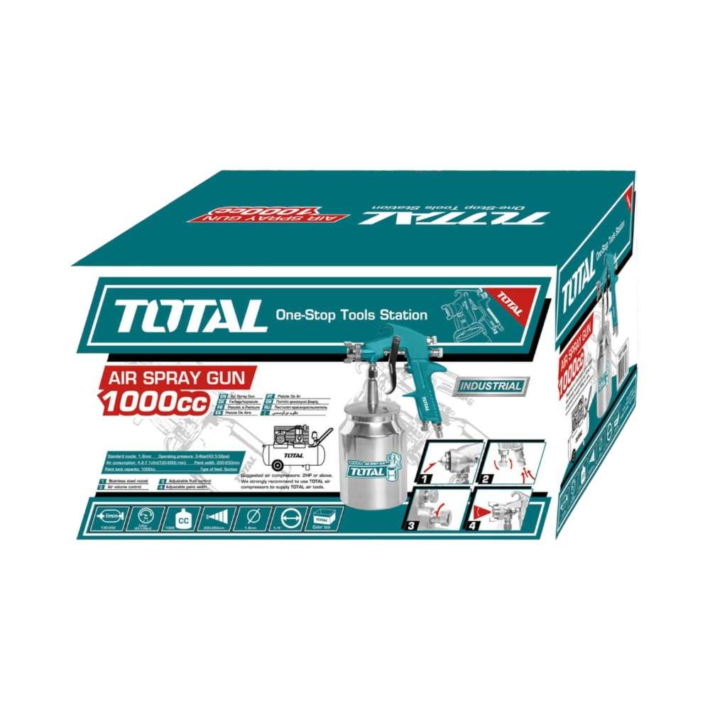 Total TAT11005 1000CC Bottom Bottle Spray Gun 3