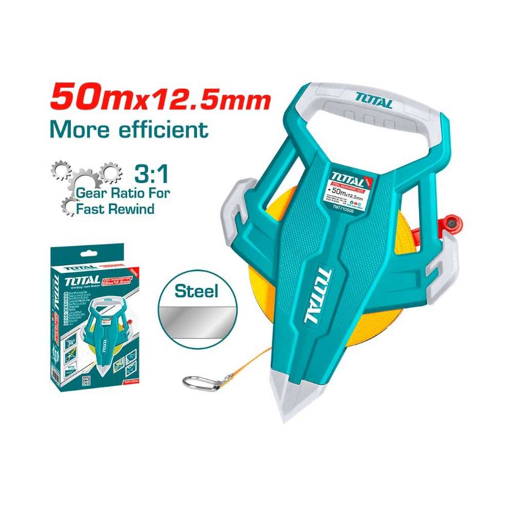 Total TMT710506 50M Steel Measuring Tape 3