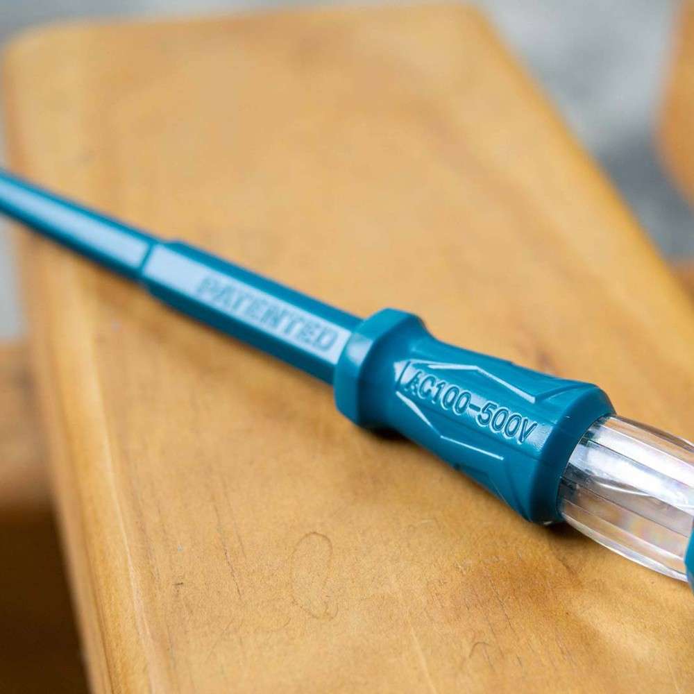 قلم اختبار الجهد الرقمي توتال (100-500V) قياس (3X140MM) موديل (THT291408) 7