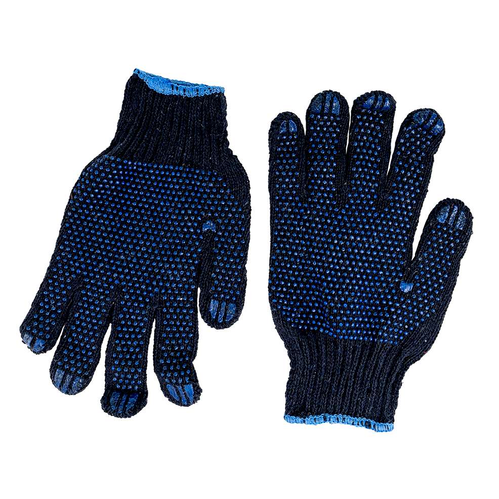 Double Side PVC Dotted Gloves Cotton Knitted 0