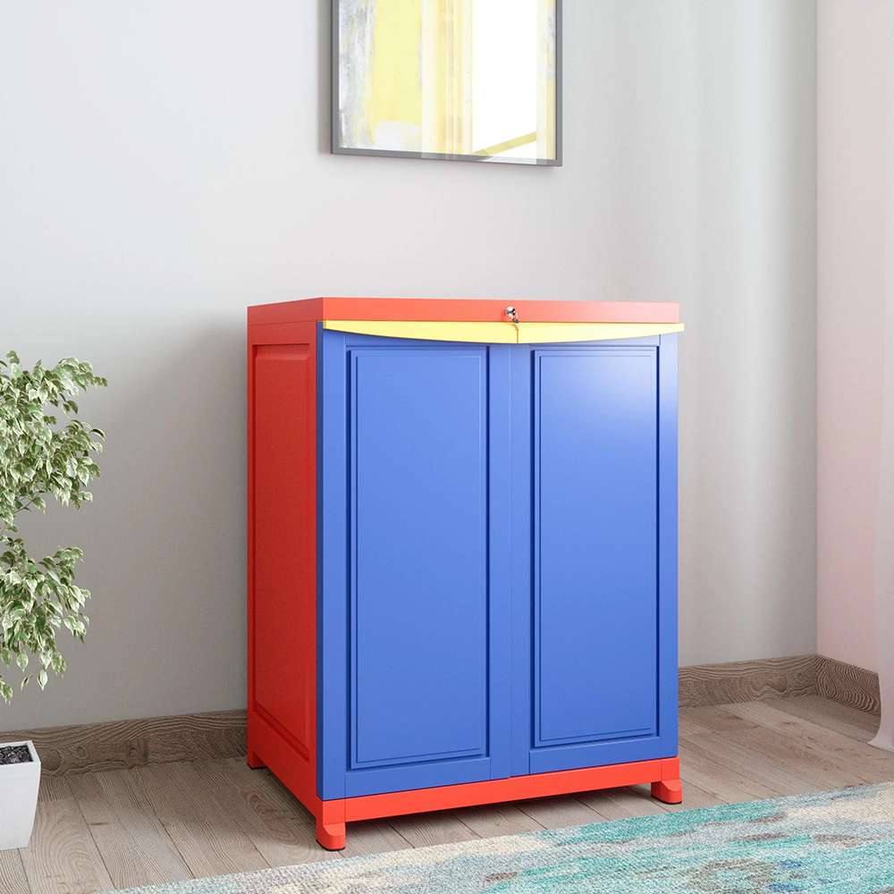 Nilkamal Freedom Small 1 Cabinet Red/Blue - FS1 0