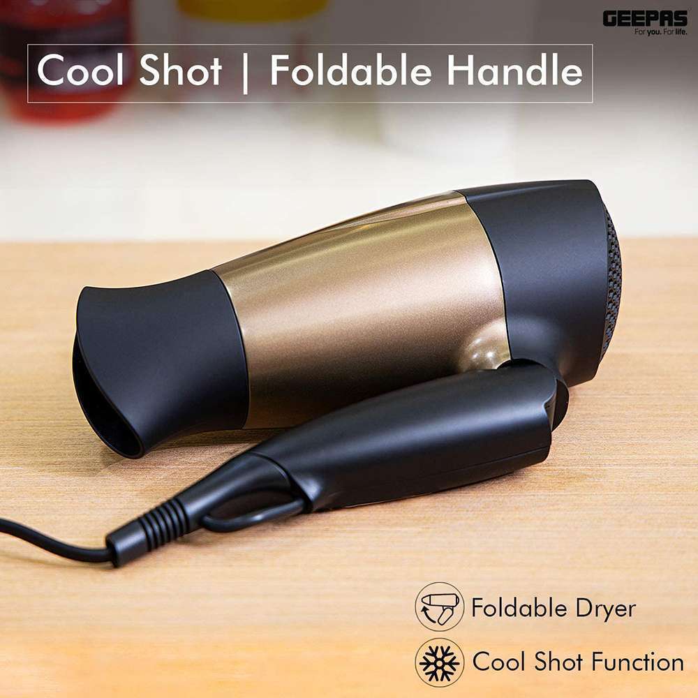 Geepas Powerful Ionic Hair Dryer Dual Speed & Temperature Settings 1600W 2