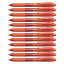 Pentel Energel-X Gel Pen 0.7mm, Orange Ink, Retractable Smooth Writing, Quick Dry - Pack of 12 0
