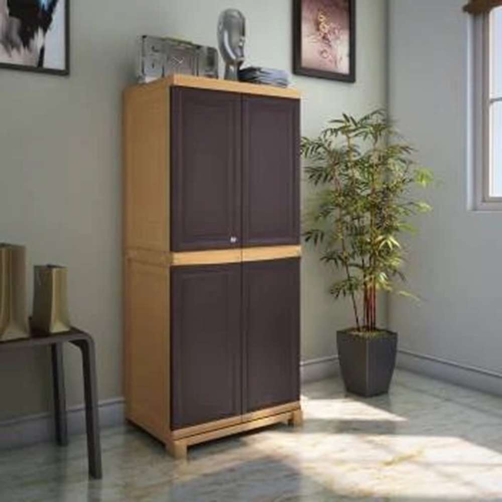 Nilkamal Freedom Big Cabinet Weathered Brown And Biscuit - FB1 6