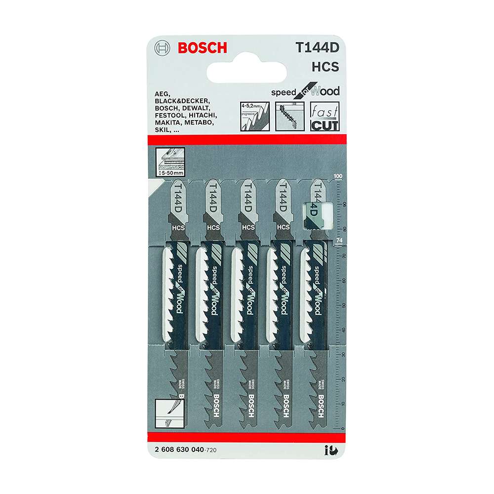 Bosch T-144D Jigsaw Blade for Wood – 5 Pcs/Pack 0