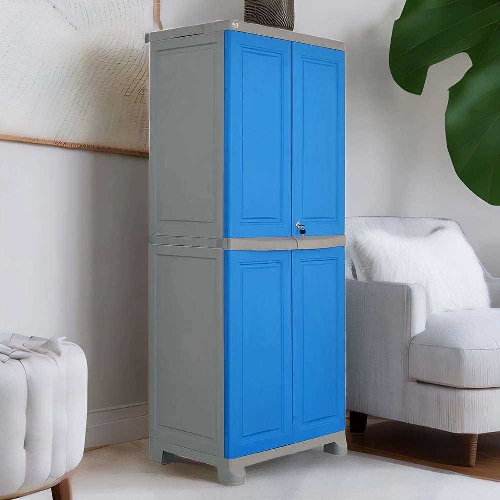 Nilkamal Freedom Big Cabinet Deep Blue And Grey - FB1 5