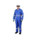 Vaultex NCE 230GSM Fire Retardant Cotton Coverall, Reflective Tape, Royal Blue, Large 0