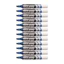 Pentel Maxiflo Whiteboard Marker, Blue Ink, Broad Chisel Tip, Vivid, Refillable with Pump Action System - Pack of 12 0