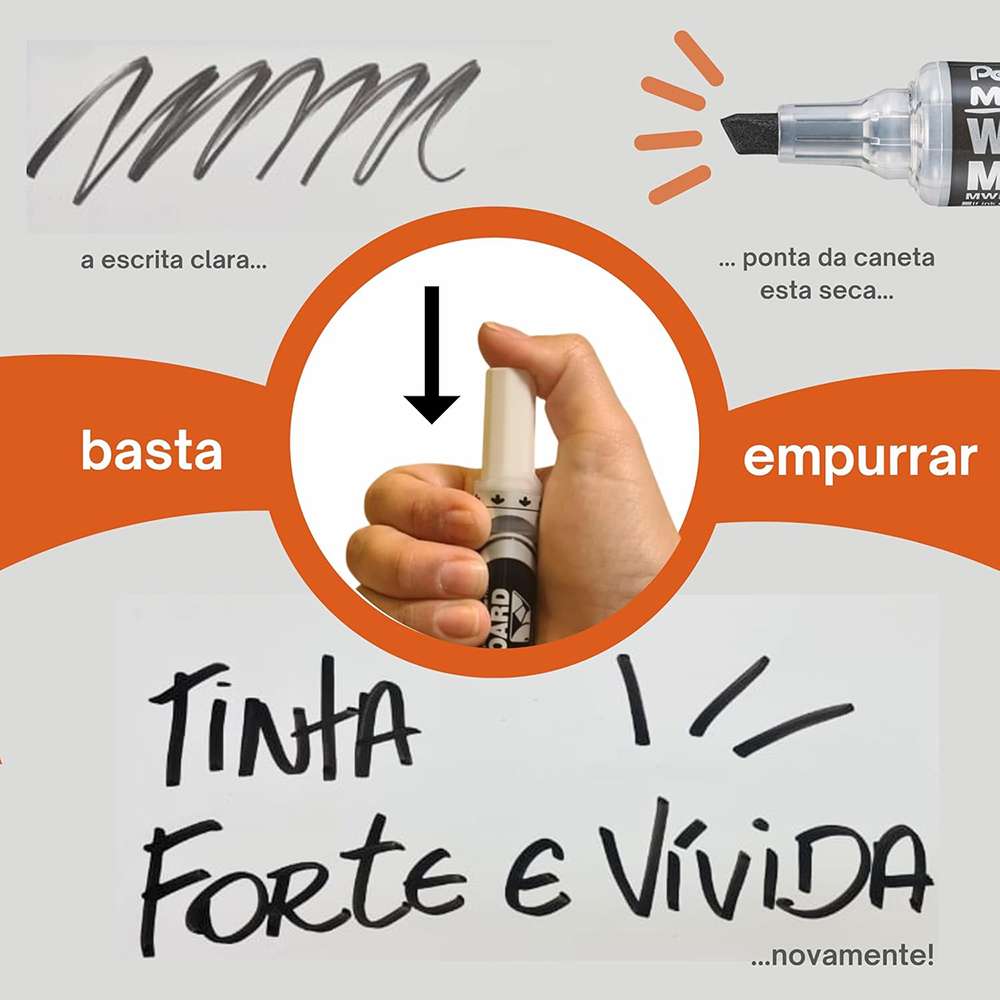 Pentel Maxiflo Whiteboard Marker, Assorted Colors, Chisel Tip, Long-Lasting Liquid Ink  - Pack of 8 6