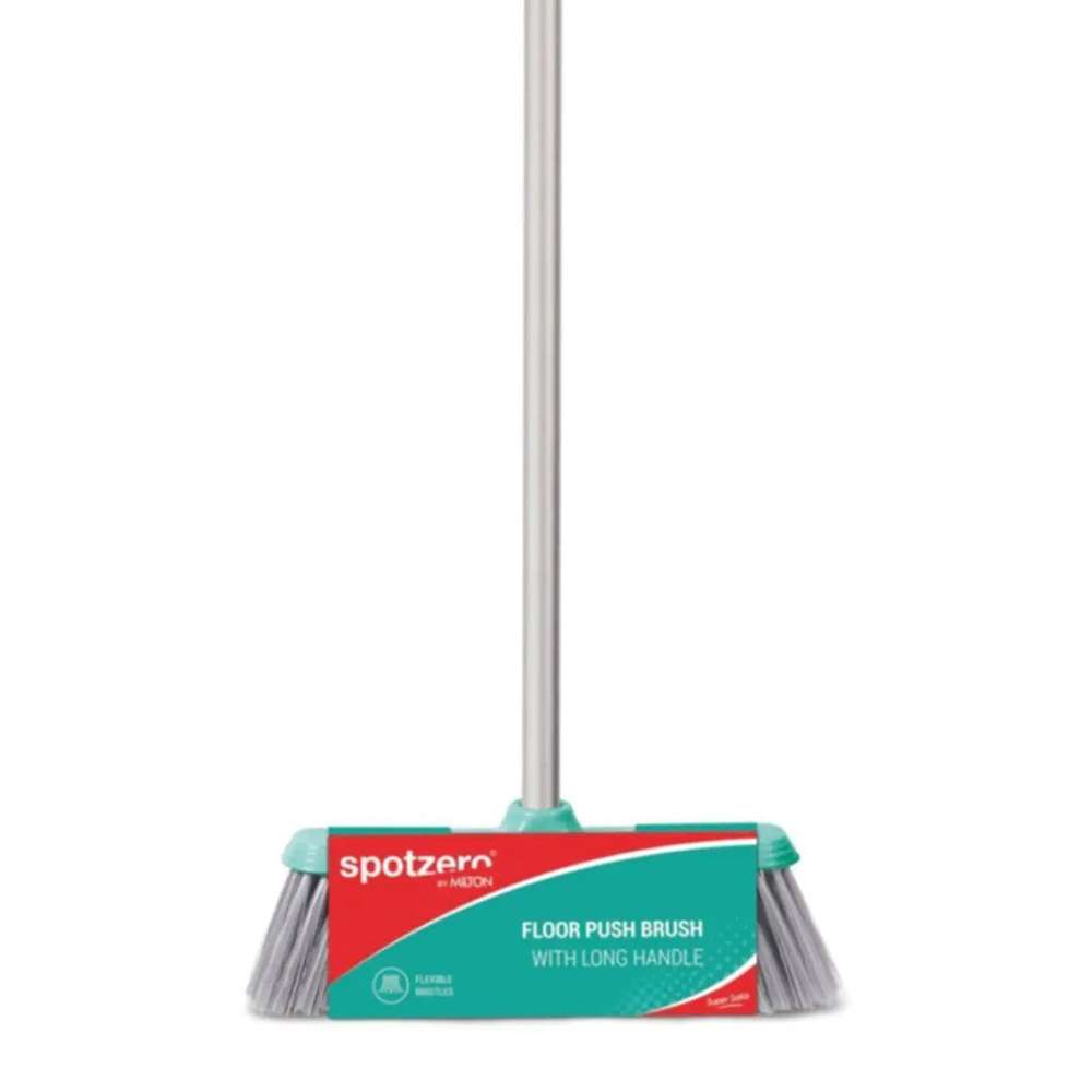Spotzero by Milton Outdoor Broom, Stiff Bristles with Stick Handle, Durable for Rough Surfaces, Porch & Garden Cleaning 2