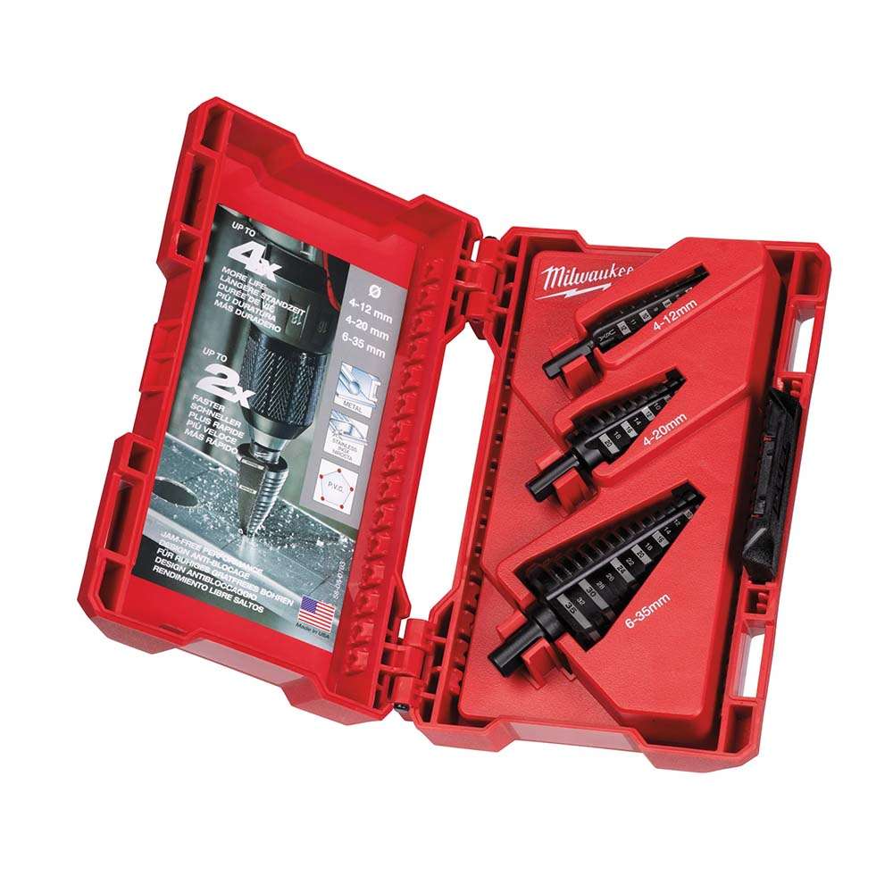 Milwaukee 48899399 Step Drill Bit Set (3Pcs/Set) 0